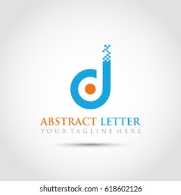 Abstract Letter D Logo Template. Vector Illustrator Esp.10