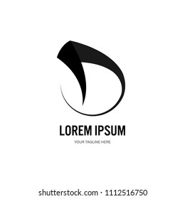 Abstract letter D logo vector design. Curve concept template.