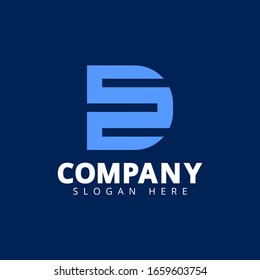 abstract letter D logo vector