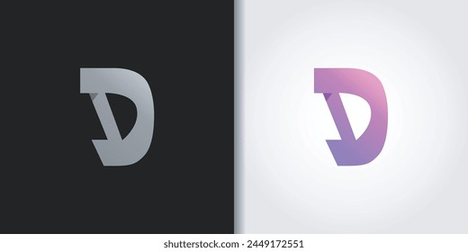 abstract letter d logo vector
