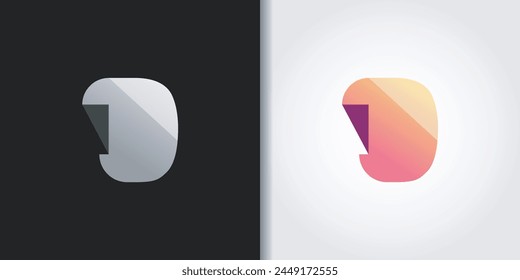 abstract letter d logo vector