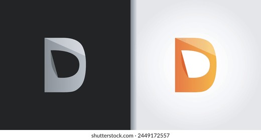 abstract letter d logo vector