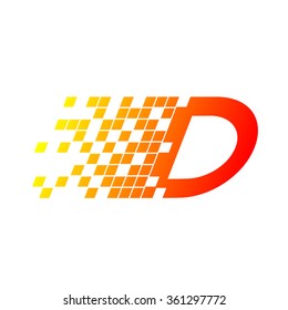 Abstract letter D logo,fast speed, moving,delivery,Digital for your Corporate identity