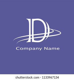 Abstract letter D logotype. Universal emblem vector icon. Vintage can be used for office, agency, brand, business card, restaurant, boutique, hotel. 