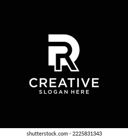 Abstract letter d r Logo Design Template