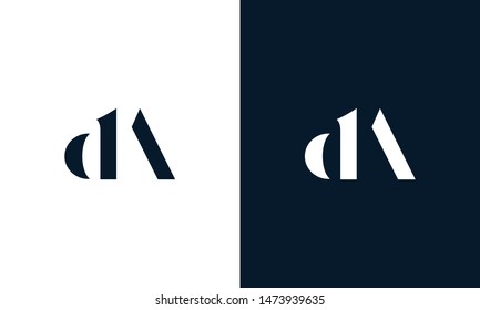 Abstract letter DA logo. This logo icon incorporate with abstract shape in the creative way.