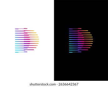 Abstract Letter DD dynamic or dynamic D logo concept vector icon