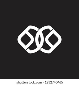 abstract letter dd linked linear logo vector