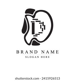 abstract letter DD logo design, DD  logo	
