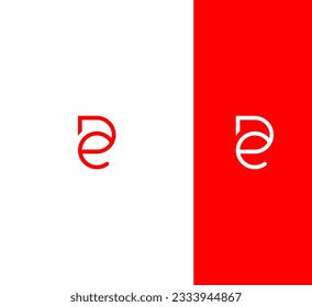 Abstract letter DE, ED, DC, CD logo.