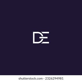 Abstract letter DE, ED logo.