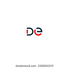 Abstract letter DE, ED logo.