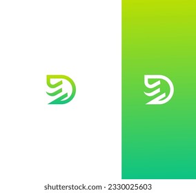 Abstract letter DE, ED logo.