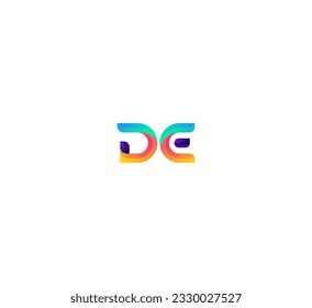 Abstract letter DE, ED logo.