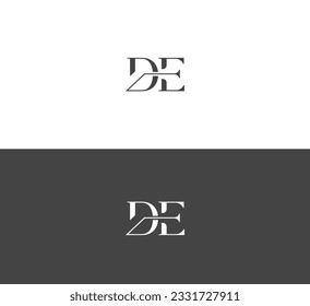 Abstract letter DE, ED logo.