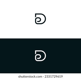 Abstract letter DE, ED logo.