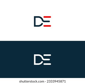 Abstract letter DE, ED logo.