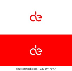 Abstract letter DE, ED logo.