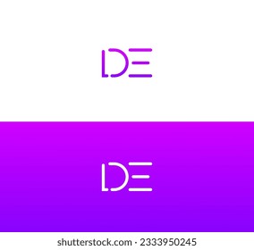 Abstract letter DE, ED logo.