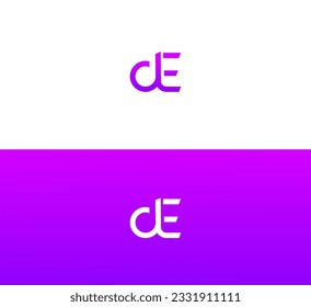 Abstract letter DE, ED, OE,EO, CE, EC logo.