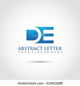 Abstract Letter DE Logo Template. Vector Illustrator Eps. 10