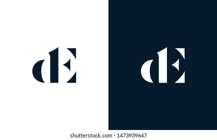 Abstract letter DE logo. This logo icon incorporate with abstract shape in the creative way.