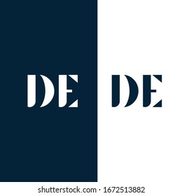 Abstract letter DE logo. This logo icon incorporate with abstract shape.