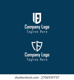 Abstract Letter DF Monogram Logo Design