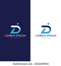 Abstract letter DI logo. This logo icon incorporates abstract shapes in a creative way. Alphabet DI logo Vector
