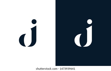 Abstract letter DJ logo. This logo icon incorporate with abstract shape in the creative way.