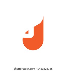 abstract letter dj simple geometric logo vector