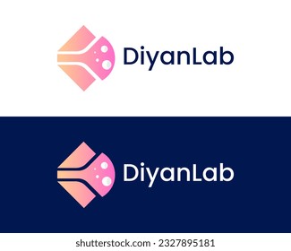 Carta resumida DK con diseño de logotipo de negocios moderno de Lab