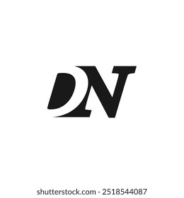 Vetor de modelo de logotipo DN de letra abstrata 