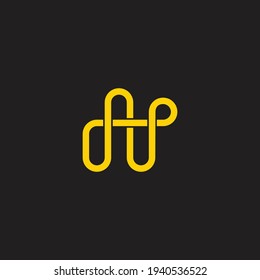 abstrakter Brief und einfaches, unendliches geometrisches Logo, Vektorgrafik