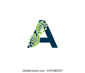 Abstract Letter Dna Biology Logo Concept Stock Vector (Royalty Free ...