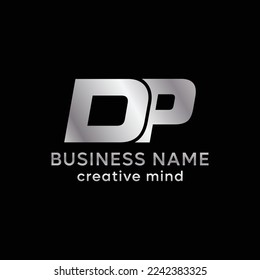 Abstrakter Buchstabe DP-Logo-Vektorgrafik