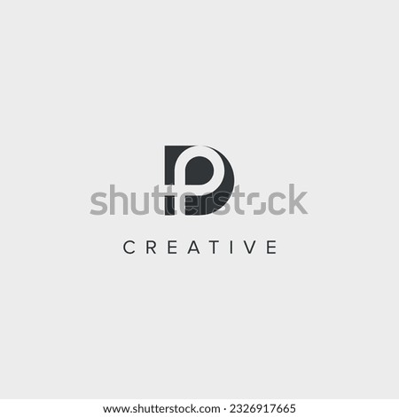 Abstract letter DP PD logo template - vector.