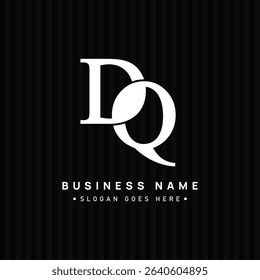 Abstract Letter DQ Logo - Initial Monogram Template for Alphabet D and Q