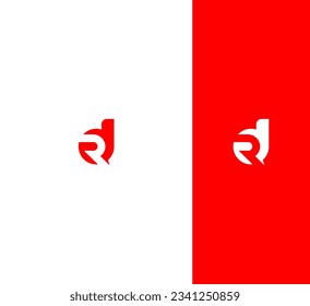 Letra abstracta DR, logotipo de RD.