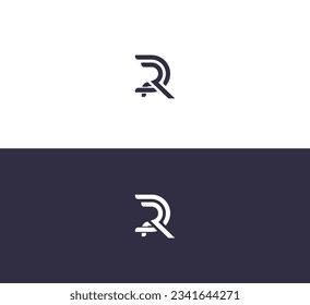 Abstract letter DR, RD logo.