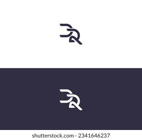Abstract letter DR, RD logo.