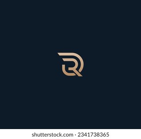 Abstract letter DR, RD logo.