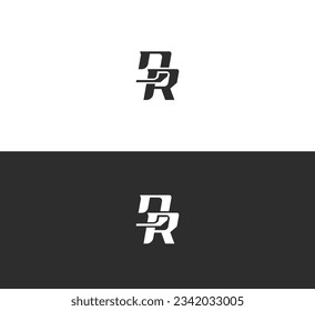 Abstract letter DR, RD logo.
