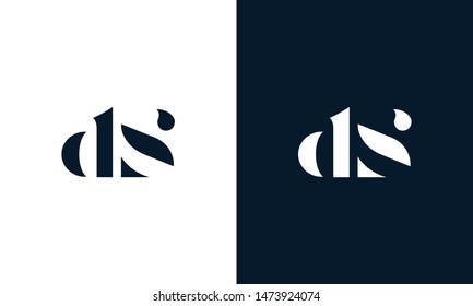Abstract letter DS logo. This logo icon incorporate with abstract shape in the creative way.