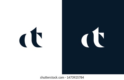 Abstract letter DT logo. This logo icon incorporate with abstract shape in the creative way.