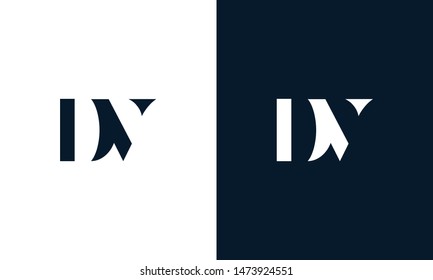 Abstract letter DV logo. This logo icon incorporate with abstract shape in the creative way.