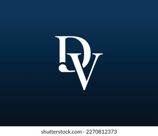 Abstract letter DV Unique Logo Design Concept. Creative and luxury alphabet vector icon.