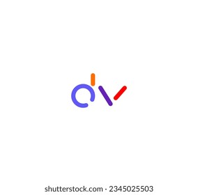 Abstract letter DV, VD logo.