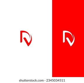 Abstract letter DV, VD logo.