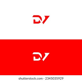 Abstract letter DV, VD logo.